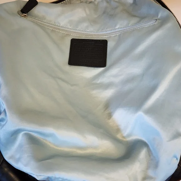 Coach Purse Black Leather Large Kristin Hobo Handbag #14769 Tote Size 17" Slouch - Picture 5 of 13